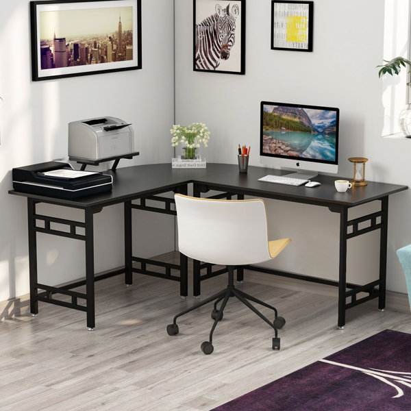 Symple Stuff Osman Reversible LShape Credenza Desk Wayfair